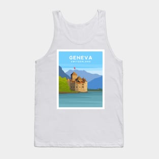 Lake Geneva, Switzerland - Chillon Castle Tank Top